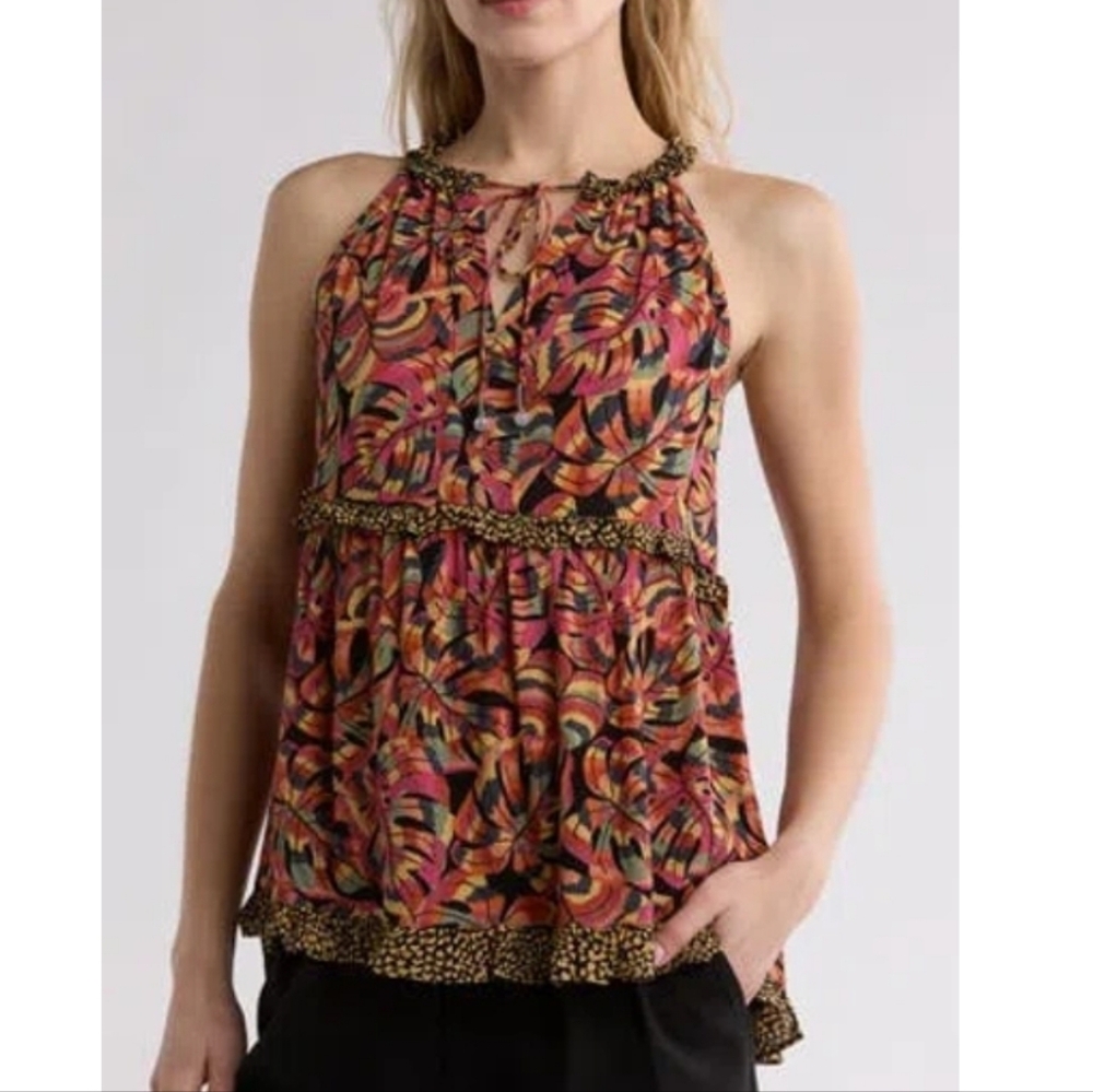 DR2 Multi Tropical Sleeveless Blouse 🦈